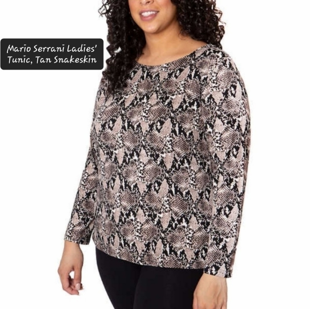 Mario Serrani Ladies' Tunic, Tan Snakeskin